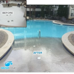 Pebble beach entry, White pool plaster, and new Coping texture! - Atlanta, GA